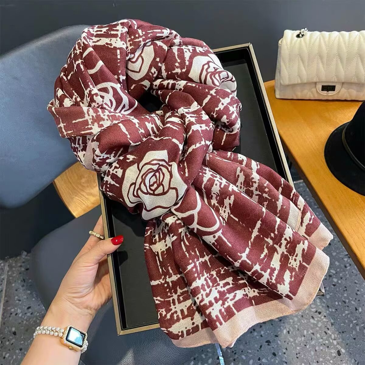 Cotton And Linen Scarf Thin And Silky Shawl For Women