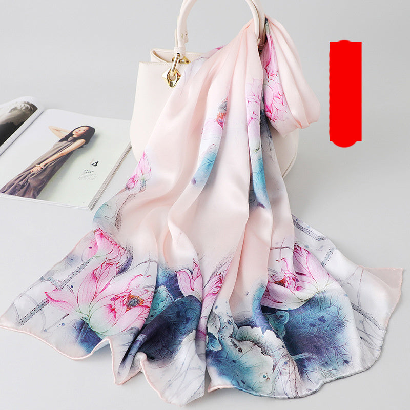 Ladies silk print scarf
