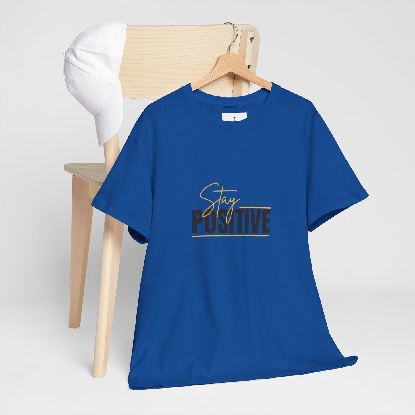 Stay Positive Unisex Heavy Cotton Tee - Uplifting Casual Wear