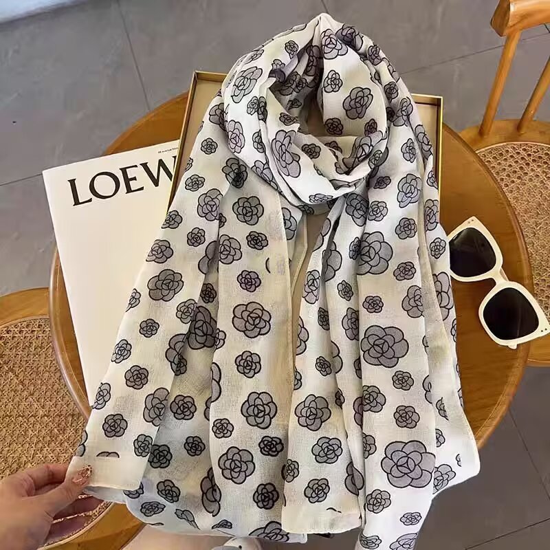 Cotton And Linen Scarf Thin And Silky Shawl For Women