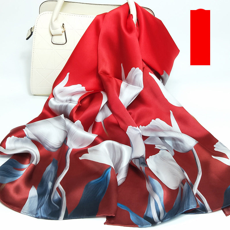 Ladies silk print scarf