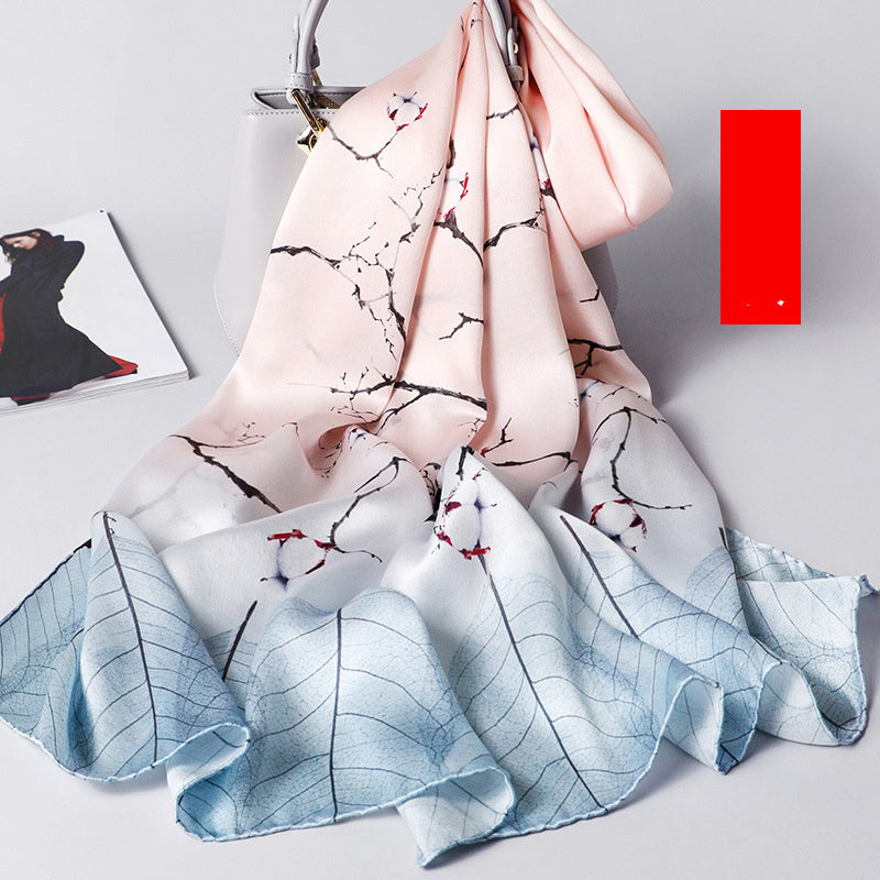Ladies silk print scarf