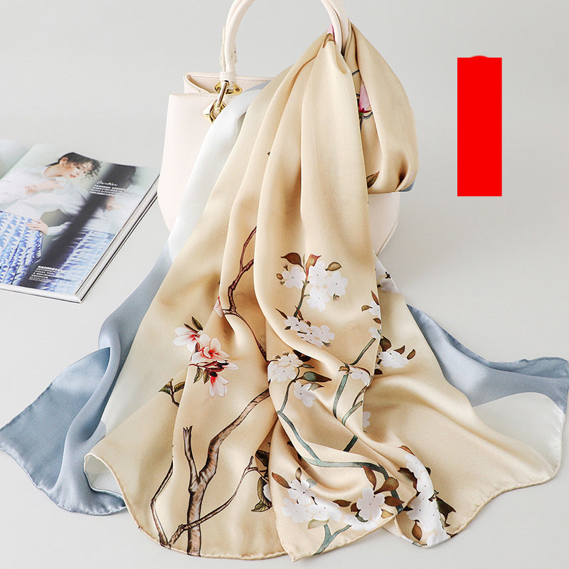 Ladies silk print scarf
