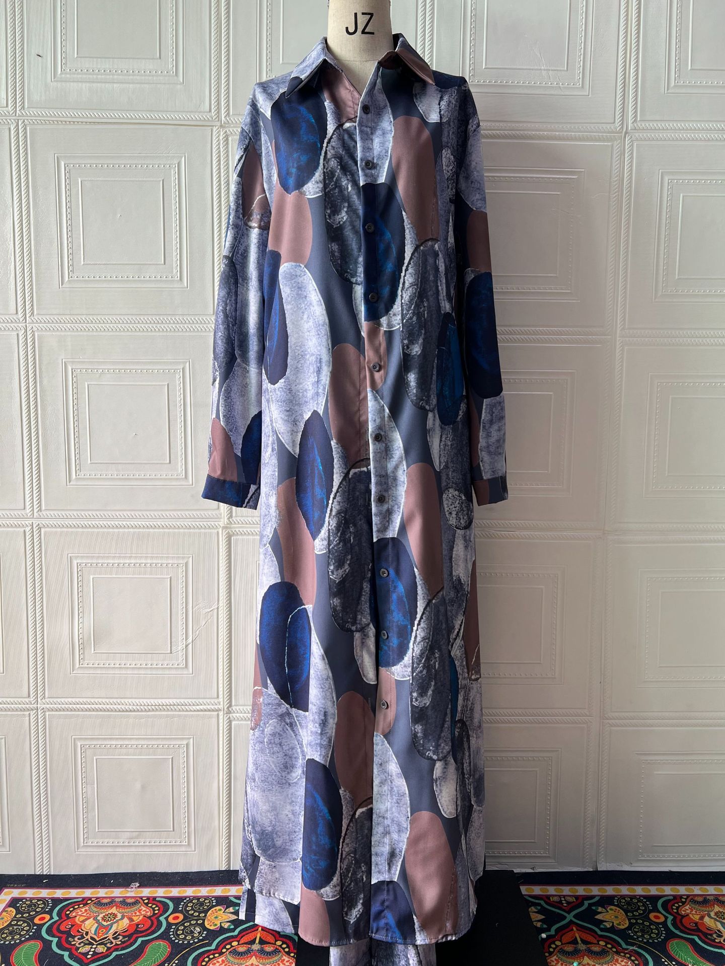 Elegant Sexy Fashion Print Top Wide Leg Pants Two-piece Set