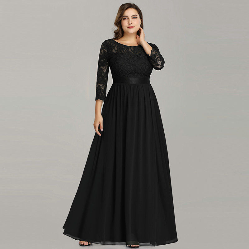 Floral Lace Bridesmaid Dresses Long Evening Party Gowns