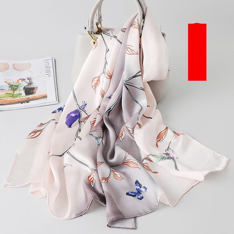 Ladies silk print scarf