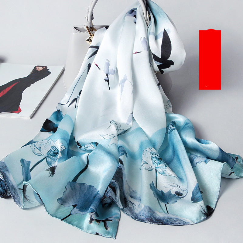 Ladies silk print scarf