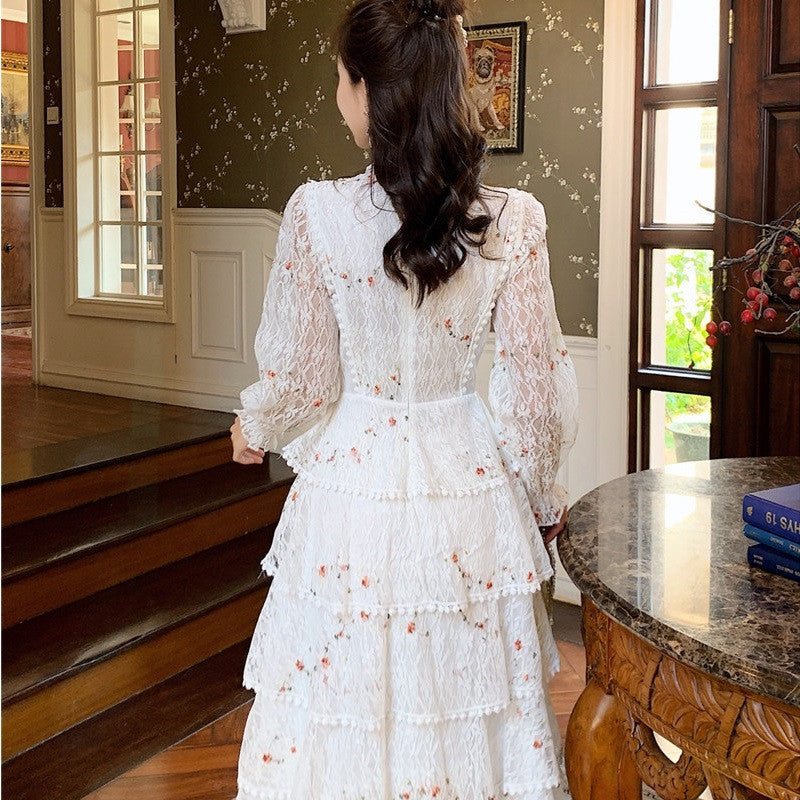 Women's lace embroidered lace dress