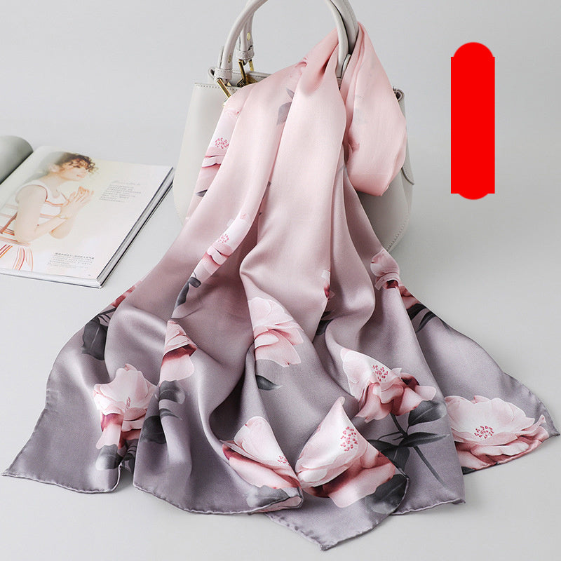 Ladies silk print scarf