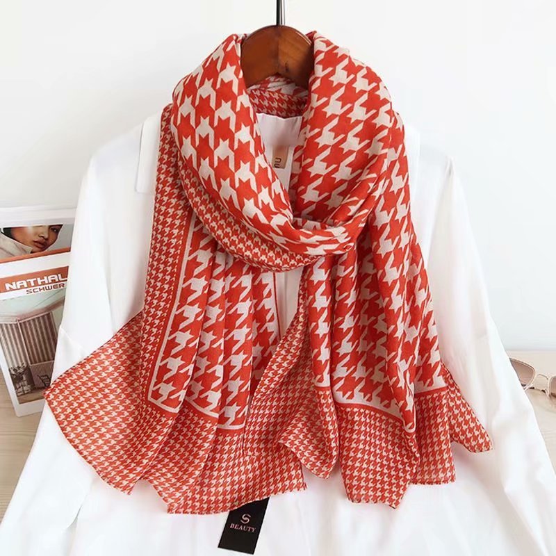 Cotton And Linen Scarf Thin And Silky Shawl For Women