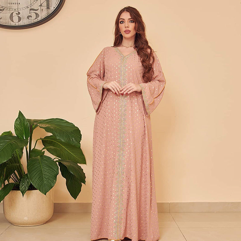 Women's Bronze Muslim Dubai Robe