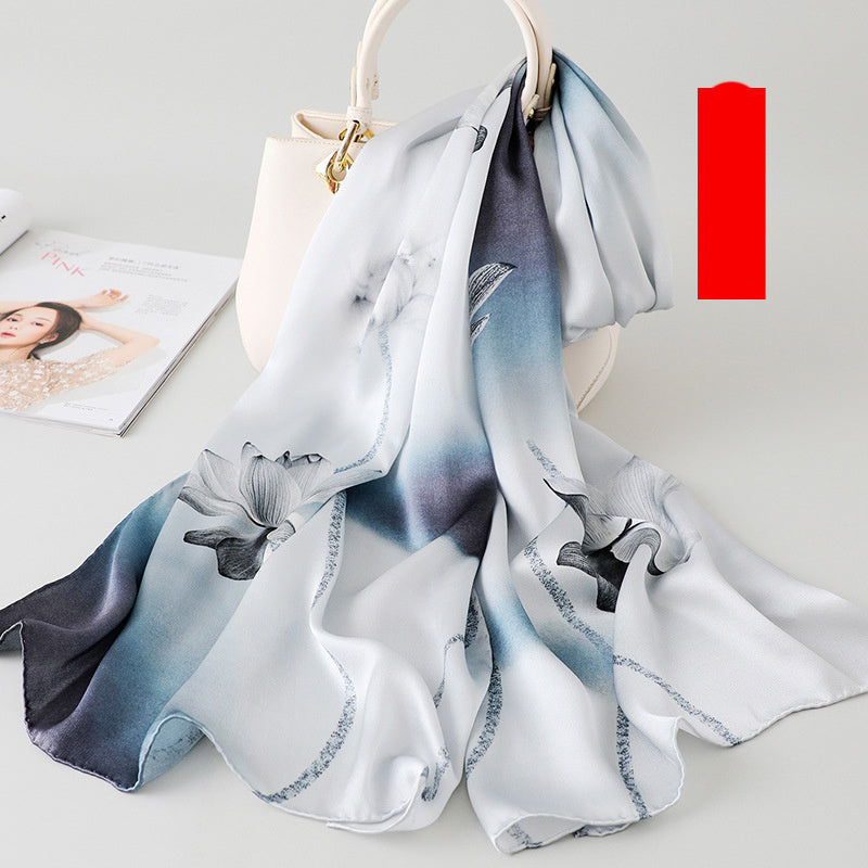 Ladies silk print scarf