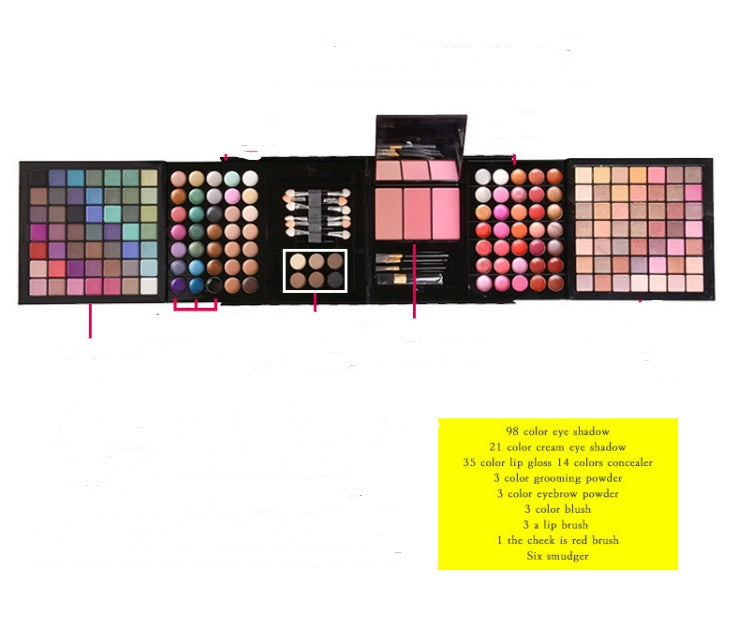 A Foreign Trade On Behalf Of Explosion Deluxe 177 Color Eye Shadow Bronzing Plate Combination Makeup Set White Optional