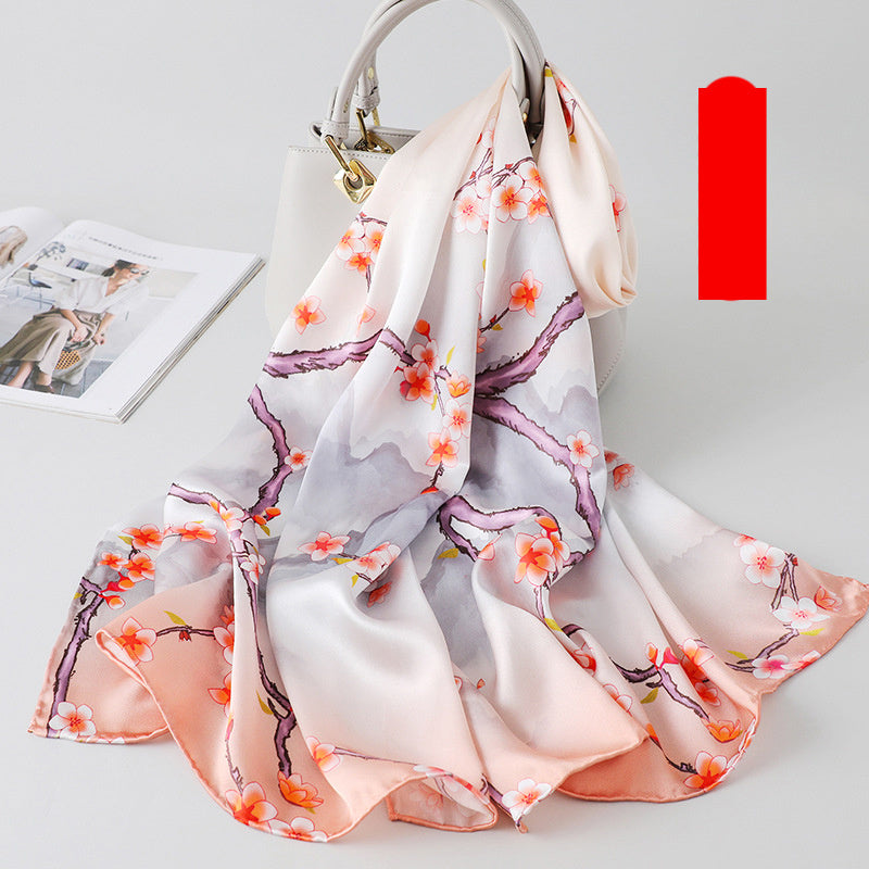 Ladies silk print scarf