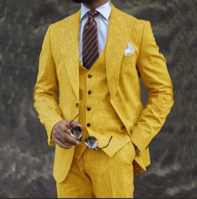 Business Casual Suit Three-piece Suit Men