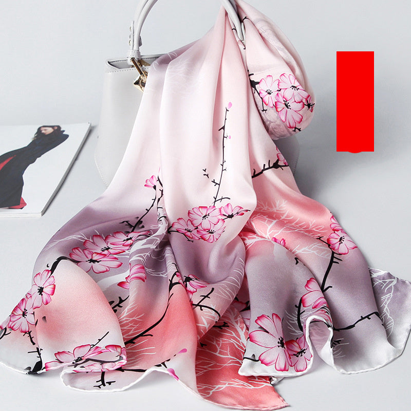 Ladies silk print scarf