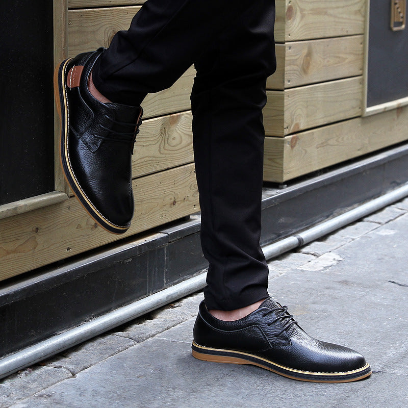 Men's British casual business tie shoes