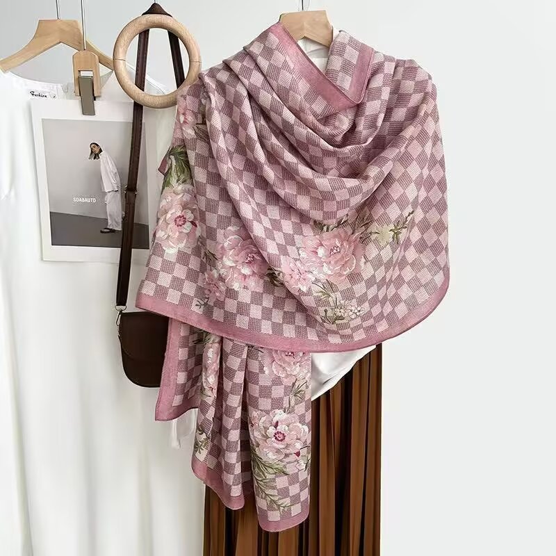 Cotton And Linen Scarf Thin And Silky Shawl For Women