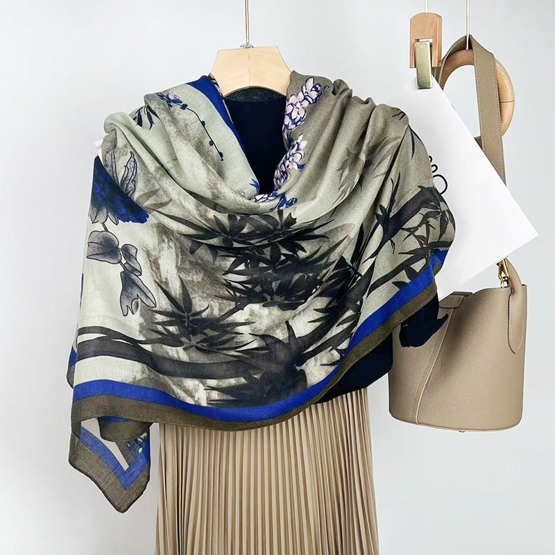 Cotton And Linen Scarf Thin And Silky Shawl For Women