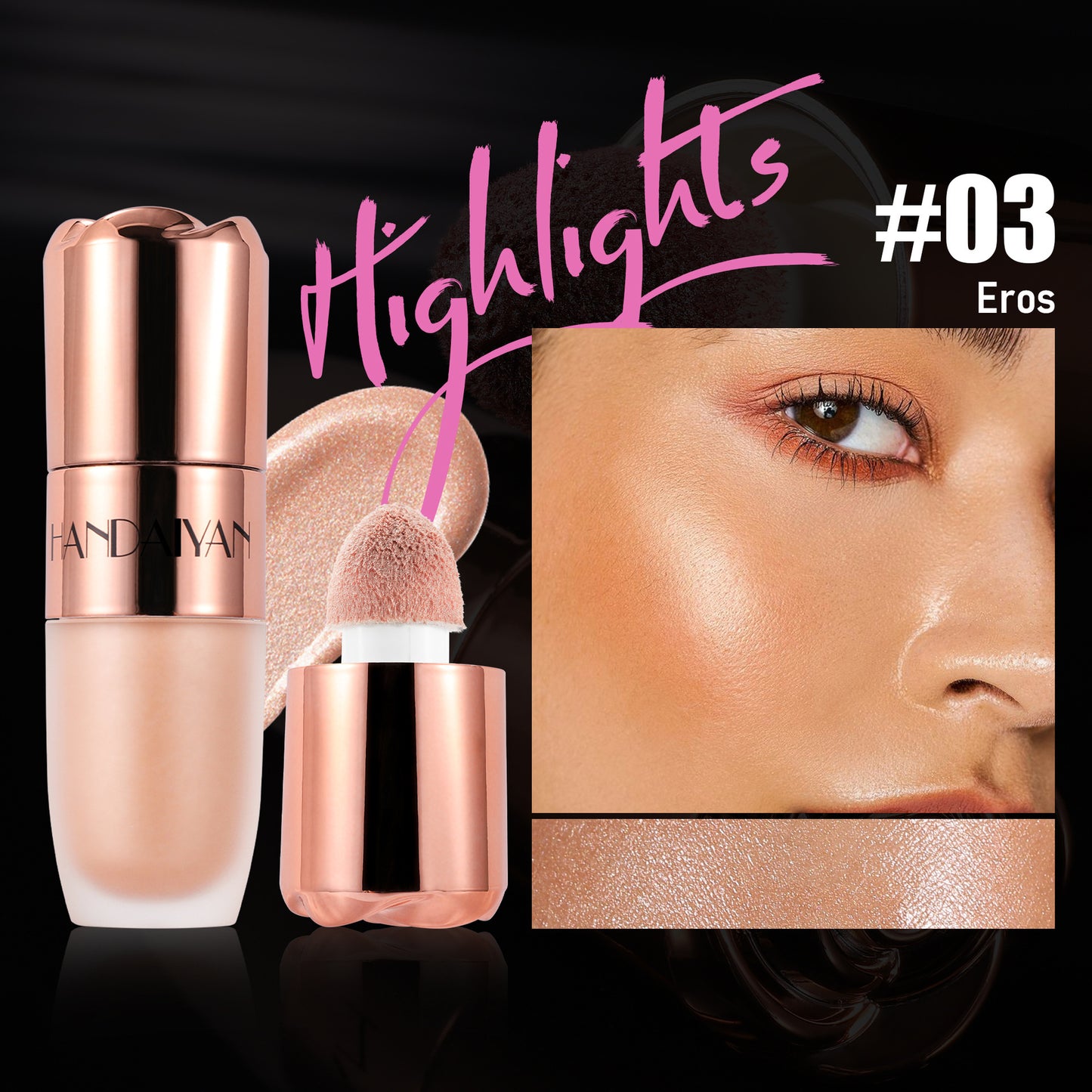 Highlighter Repair 8-color Three-dimensional Easy To Apply
