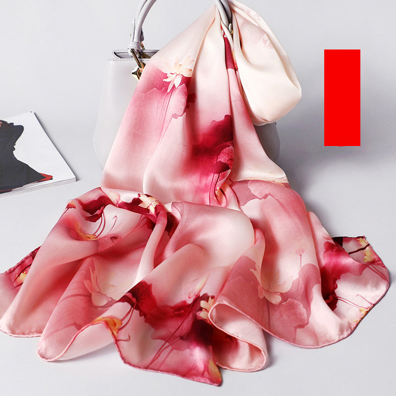 Ladies silk print scarf
