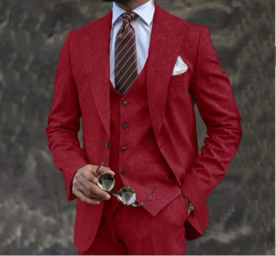 Business Casual Suit Three-piece Suit Men