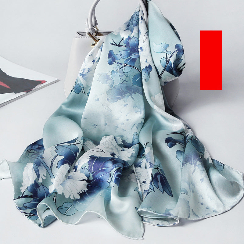 Ladies silk print scarf