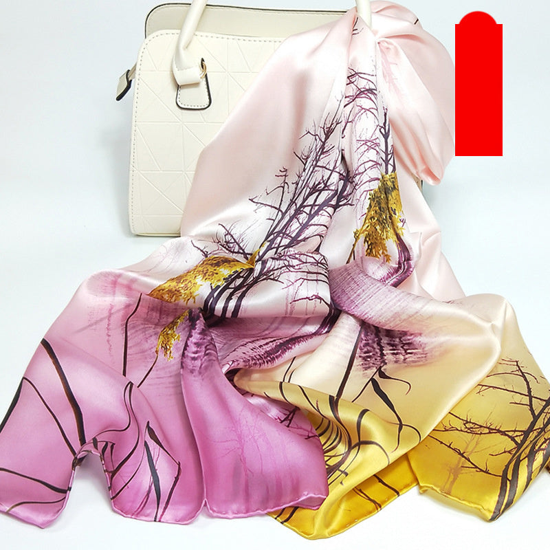 Ladies silk print scarf