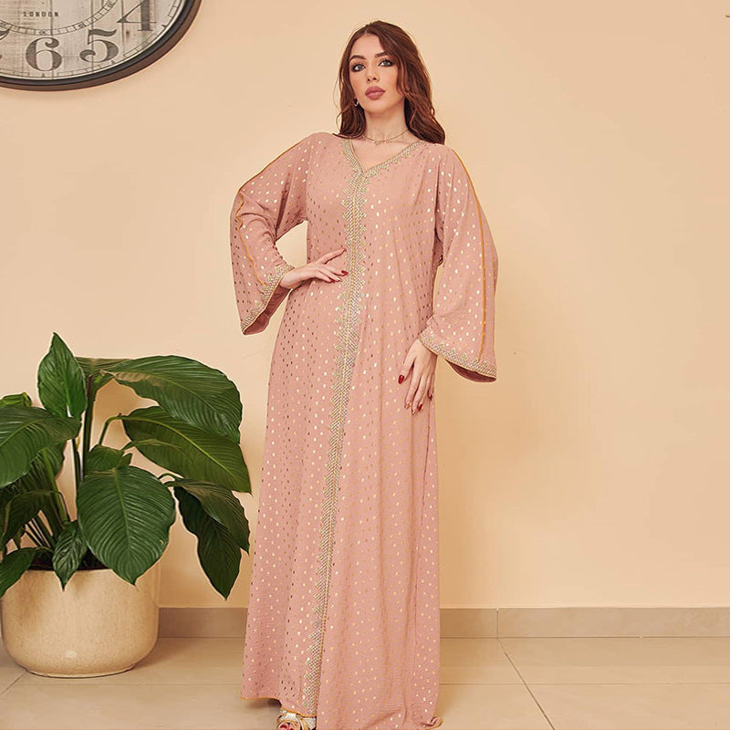 Women's Bronze Muslim Dubai Robe