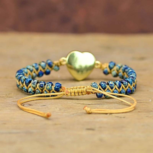 Woven Love Blue Opal Friendship Love Bracelet