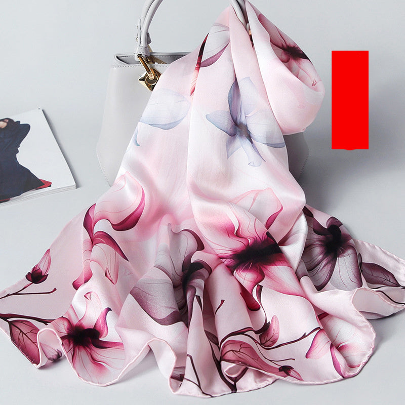 Ladies silk print scarf
