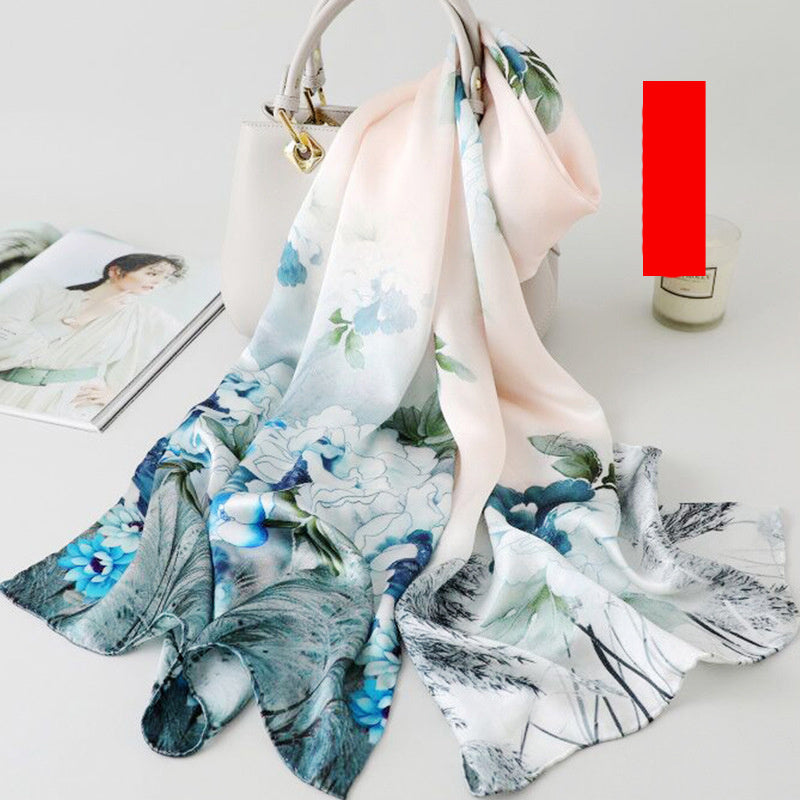 Ladies silk print scarf