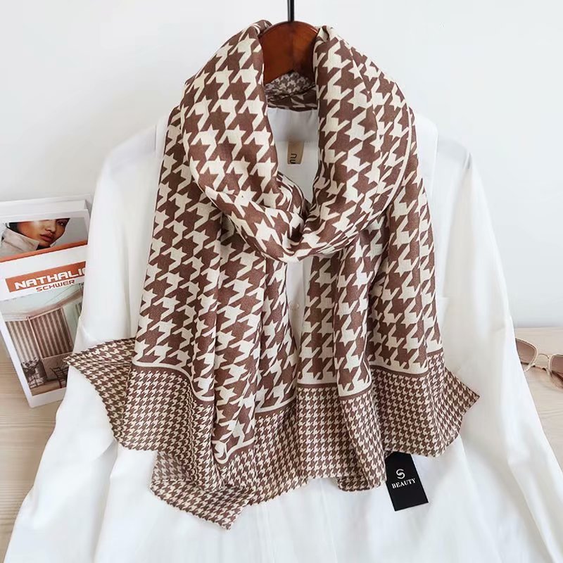 Cotton And Linen Scarf Thin And Silky Shawl For Women