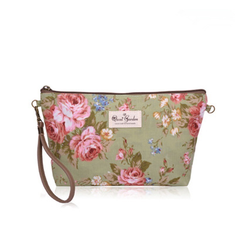 Waterproof Floral Cosmetic Bag