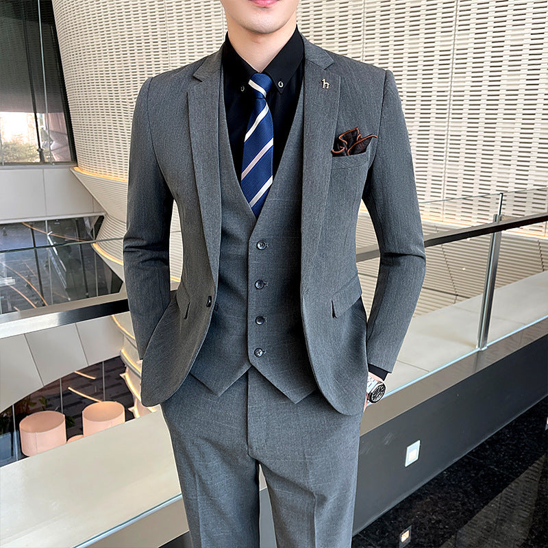 Slim Fit British Style Casual Small Suit Male Business Formal Wear