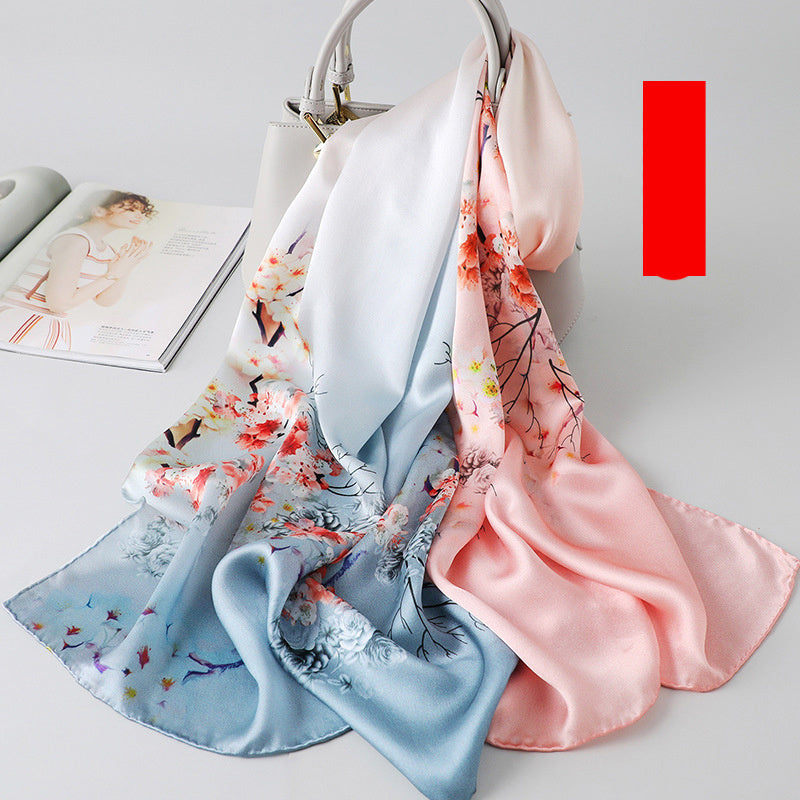Ladies silk print scarf