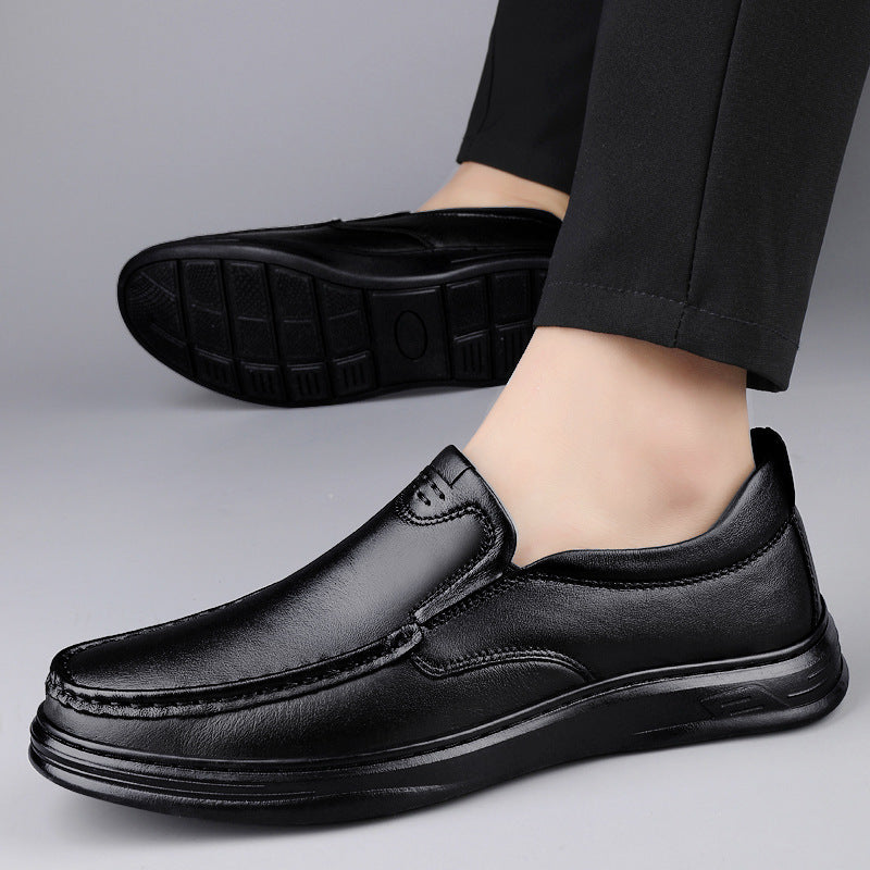Outdoor Men's Breathable One Pedal Leather Shoes