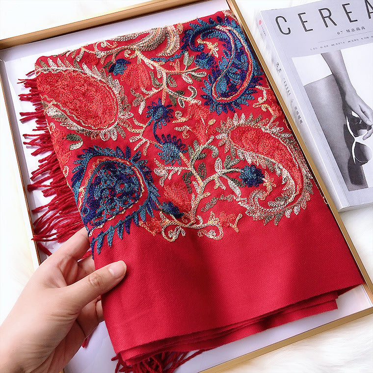 Nepal style cashmere cotton embroidery