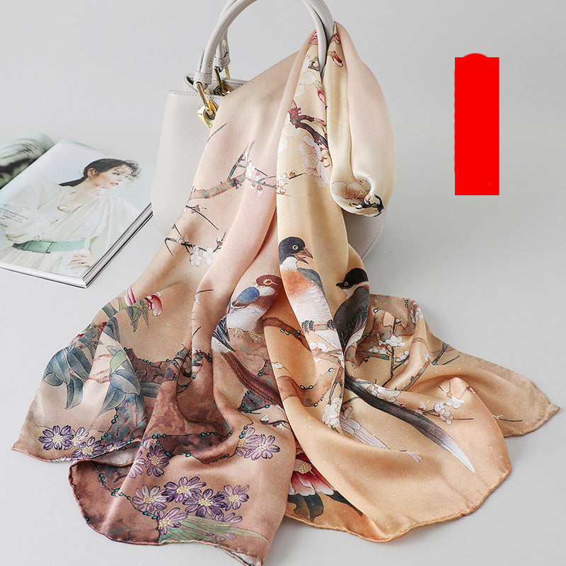 Ladies silk print scarf