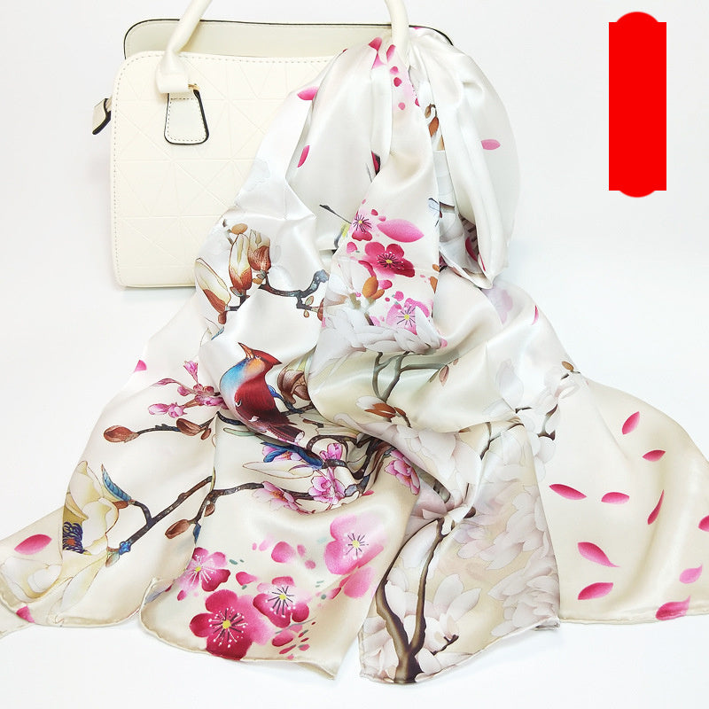 Ladies silk print scarf