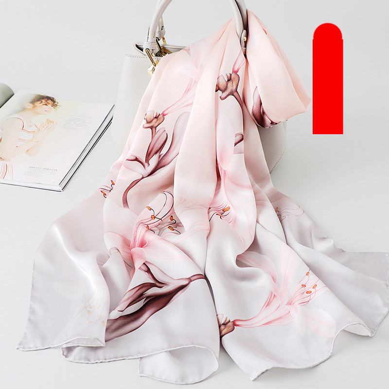 Ladies silk print scarf