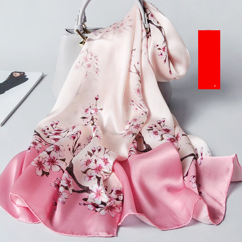 Ladies silk print scarf