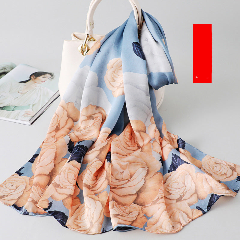 Ladies silk print scarf