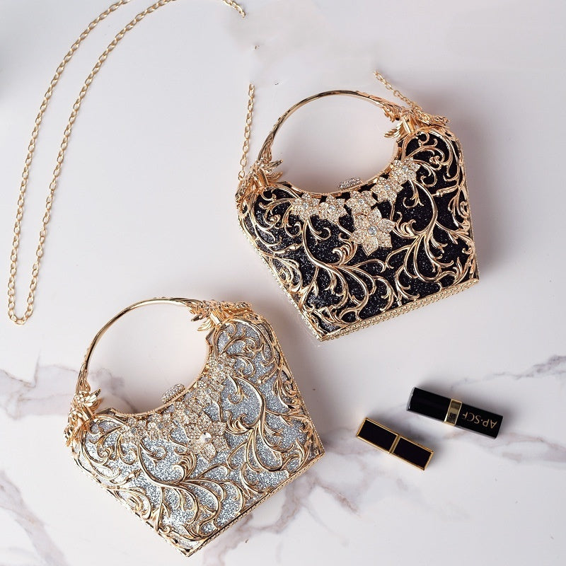 Hollow Out Party Clutch Shiny Banquet Bag