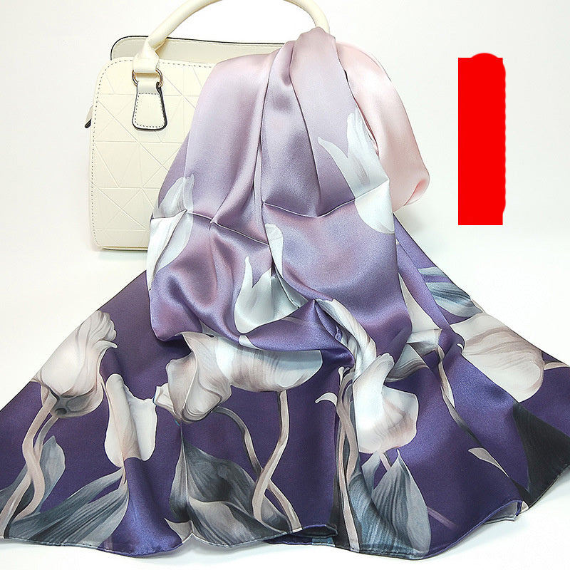 Ladies silk print scarf