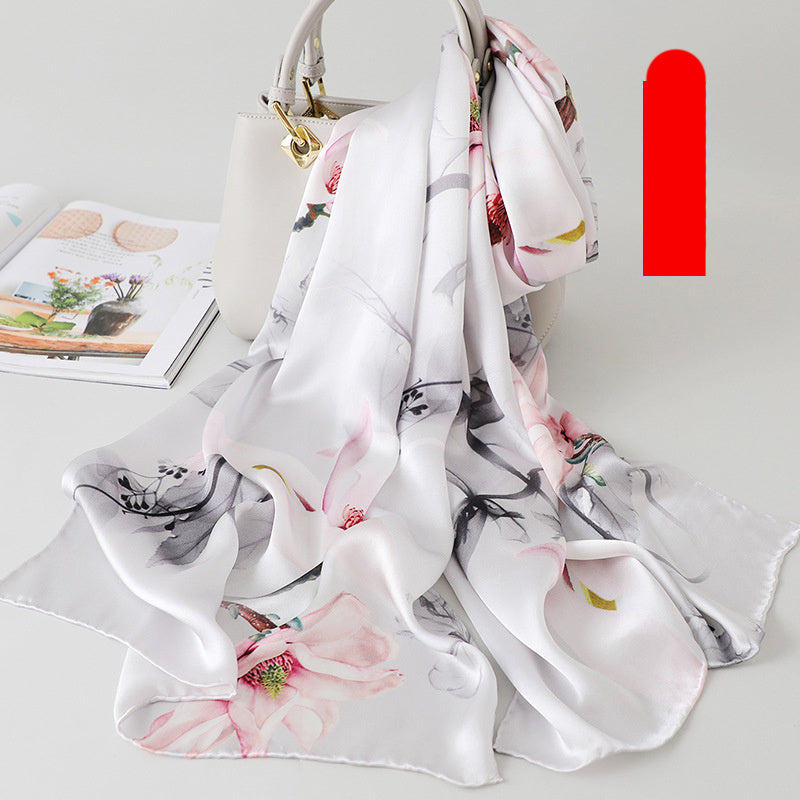 Ladies silk print scarf