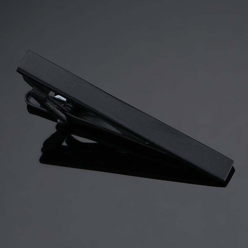 Men's Fashion Business Copper Polishing Rubber Pattern Tie Clip