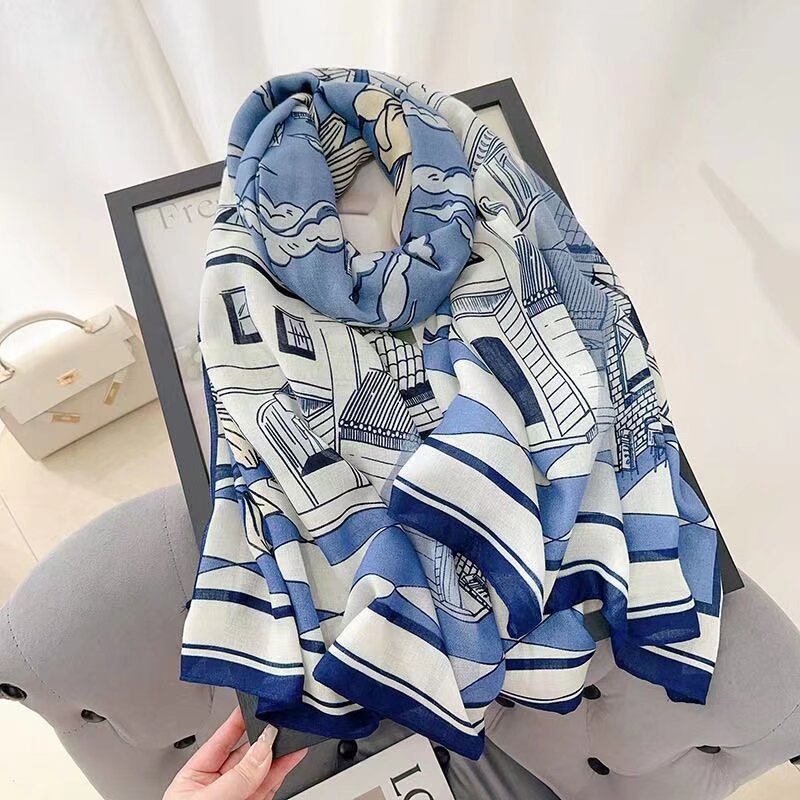 Cotton And Linen Scarf Thin And Silky Shawl For Women