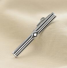 Men's Business Tie Clip Suit Enamel Gold Plated Silver