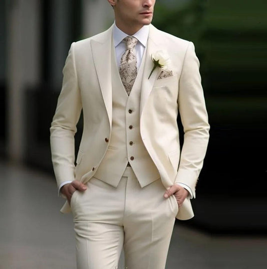 Men's High Sense Temperament Banquet Business Slim Fit Fashion Men's Suit